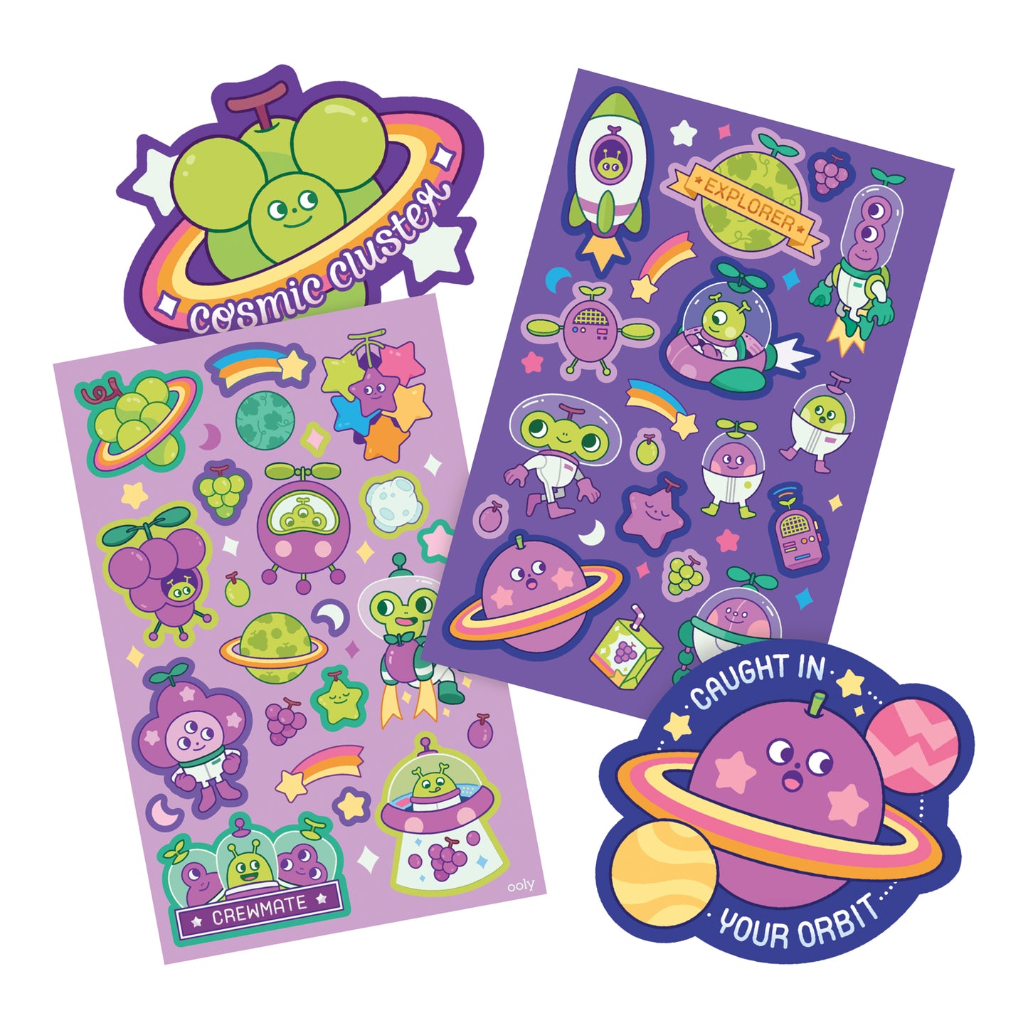 Grape Galaxy scented stickers