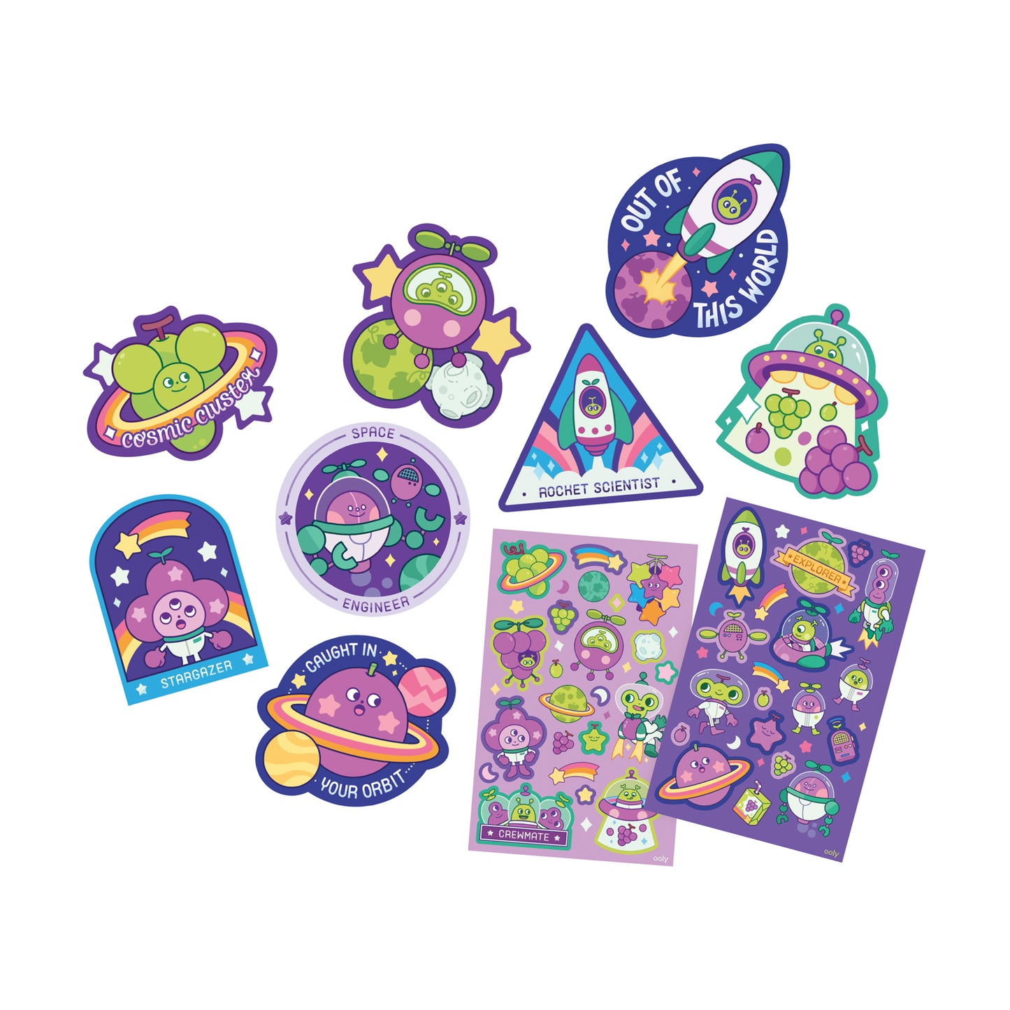 Grape Galaxy scented stickers