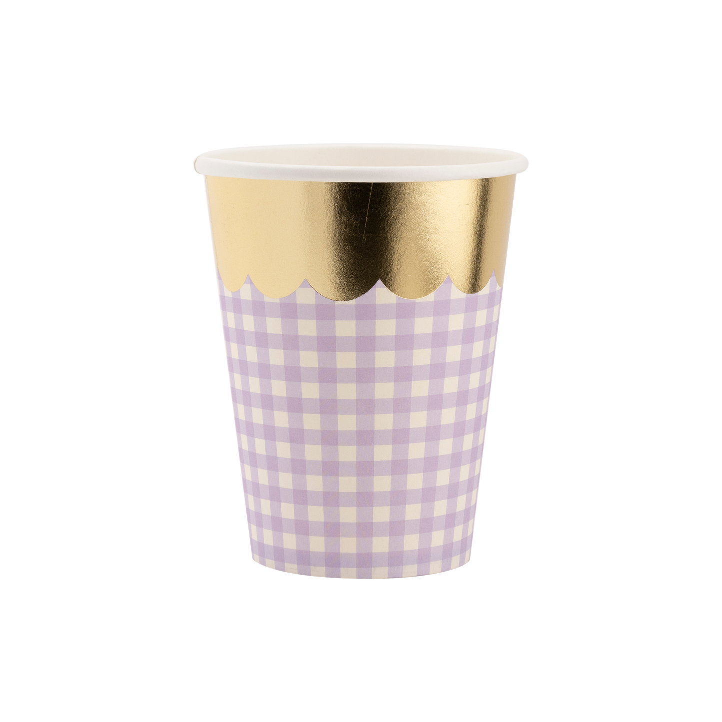 My Mind’s Eye - SPR1010 - Gingham Cups with Gold Scallop