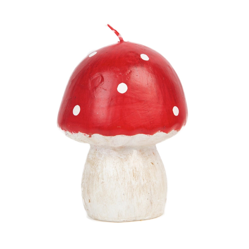 Red Toadstool Mushroom Candle - Large