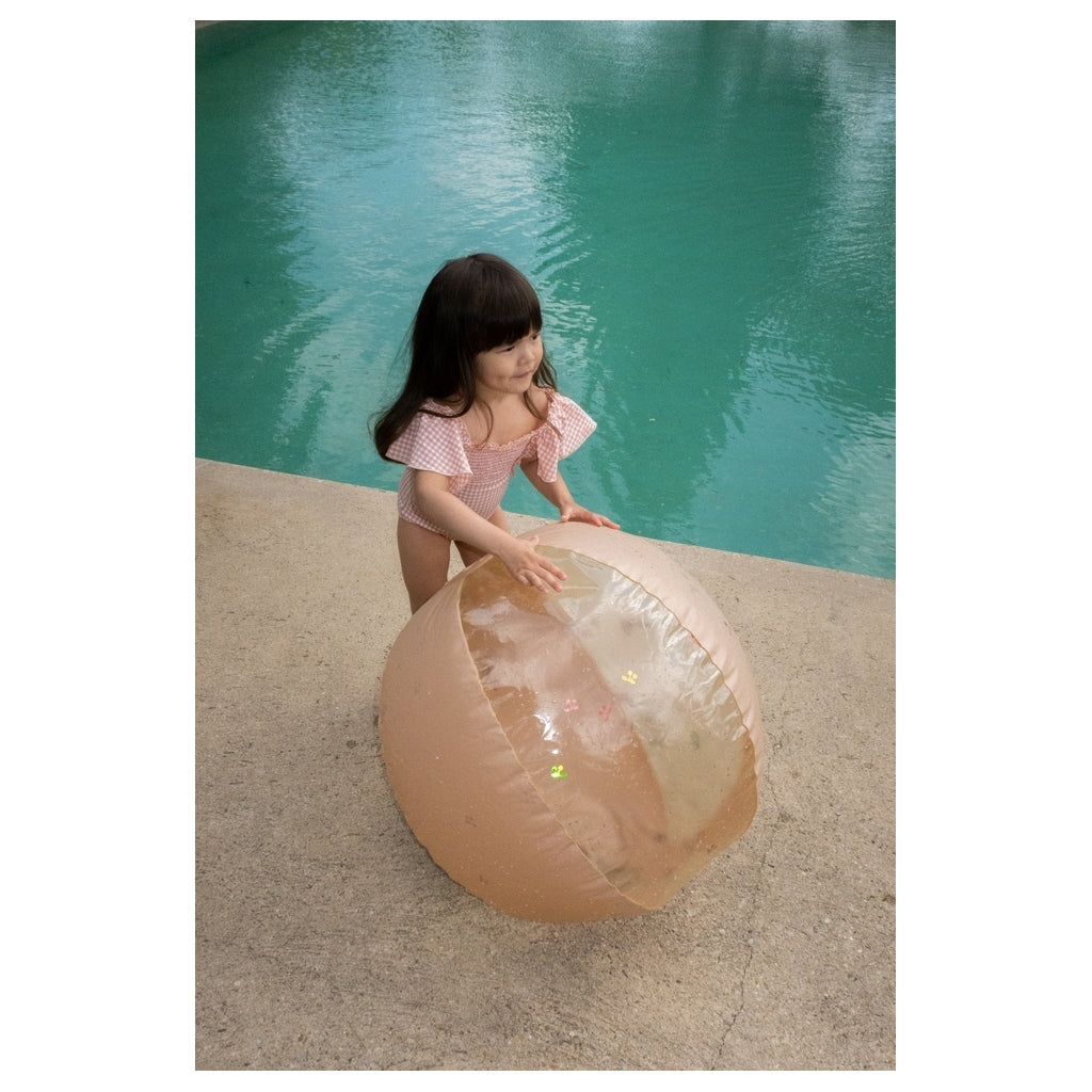 (KS100141) Beach Ball Large - Multi Cherry Blush Transparent