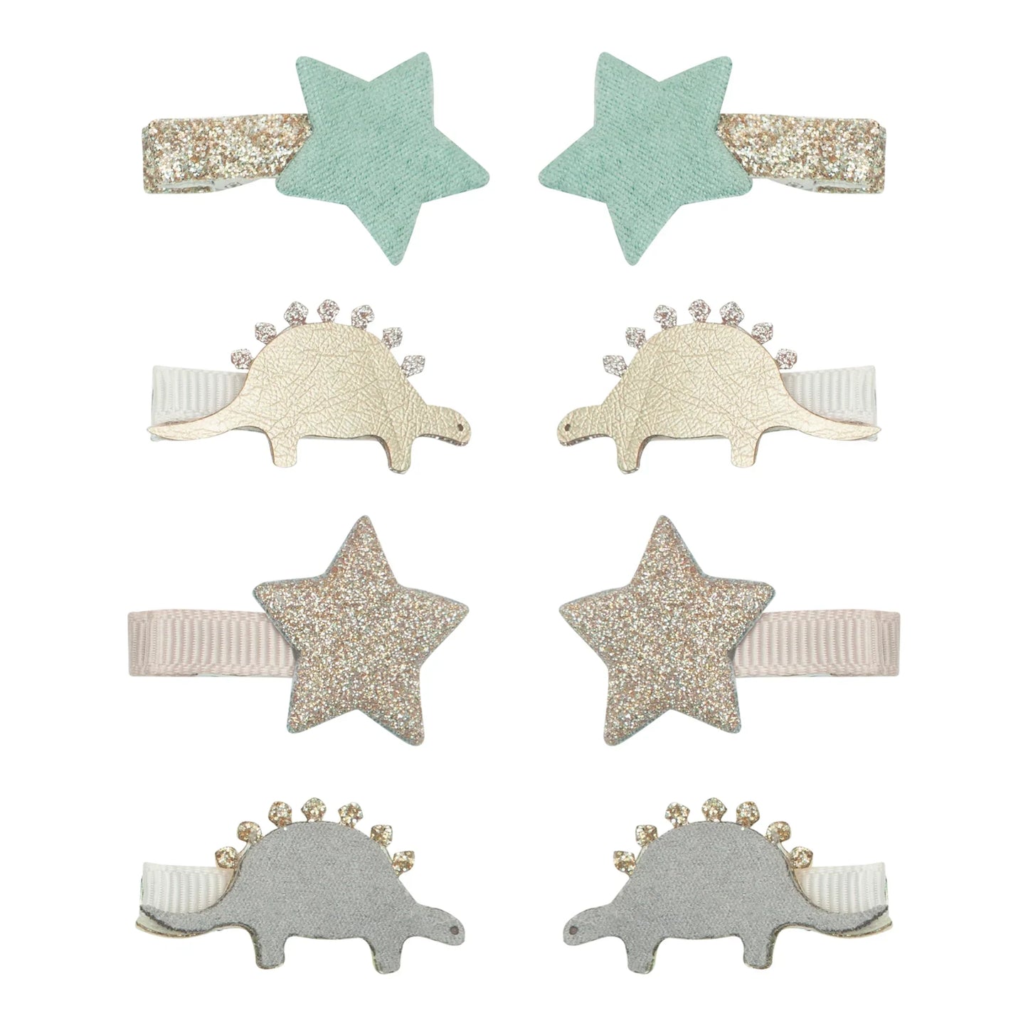 MINI HAIR CLIPS -DREAMER DINO (8 PACK)