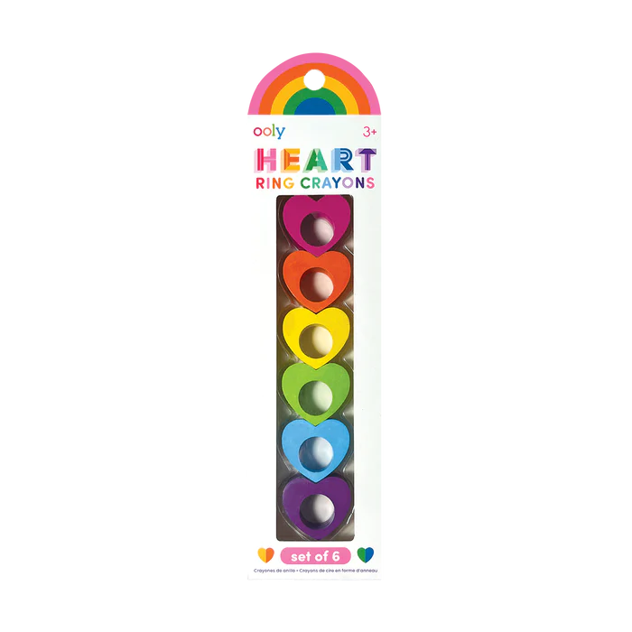 Heart Ring Crayons - Set of 6