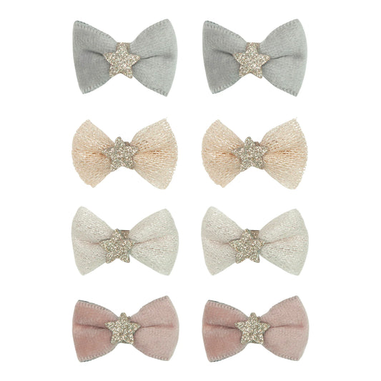 Prima ballerina bow mini clips