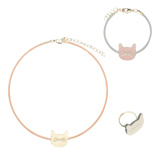 Cute cat jewellery set