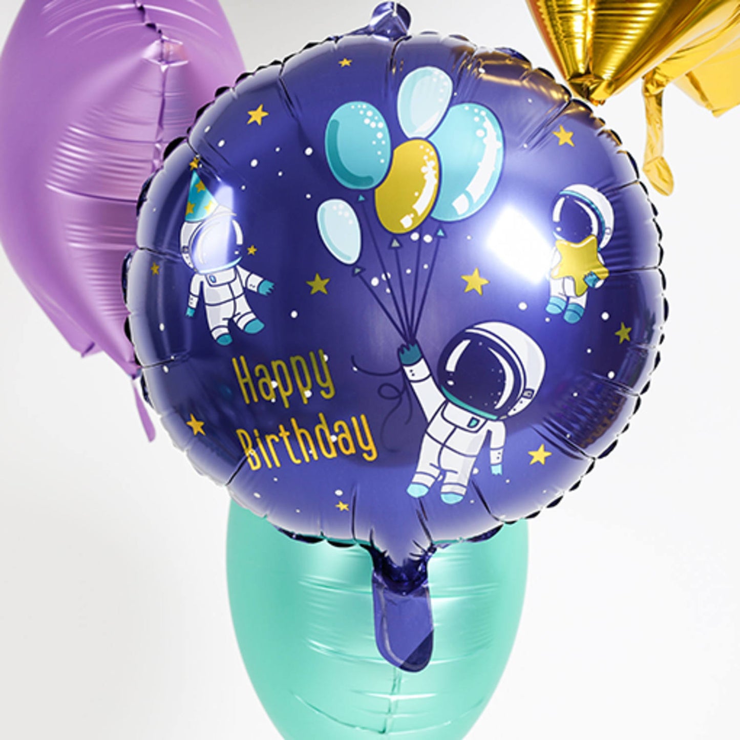 Foil Balloon Birthday Space - 45 cm