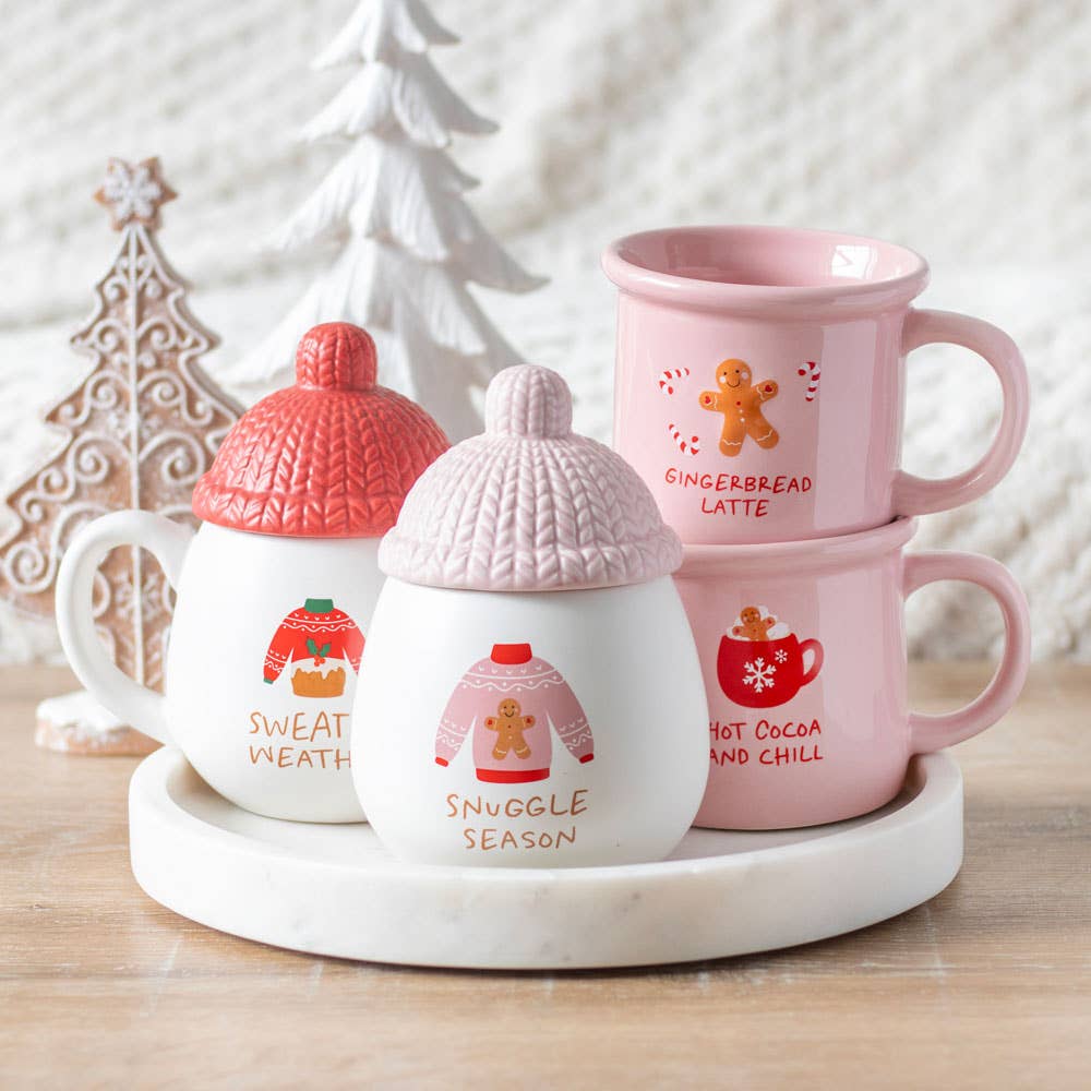 Pink Hot Cocoa and Chill Christmas Mug