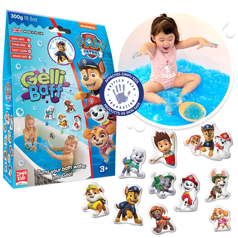 Paw Patrol Gelli Baff Kids Sensory Bath Toy + Bath Sticker