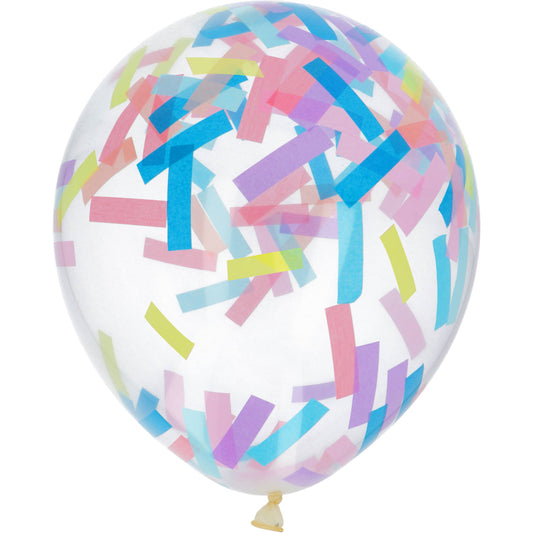 Balloons with Confetti Candy Pastel 30cm - 4 pieces