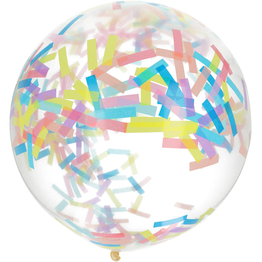 Balloon XL with Confetti Candy Pastel - 61 cm