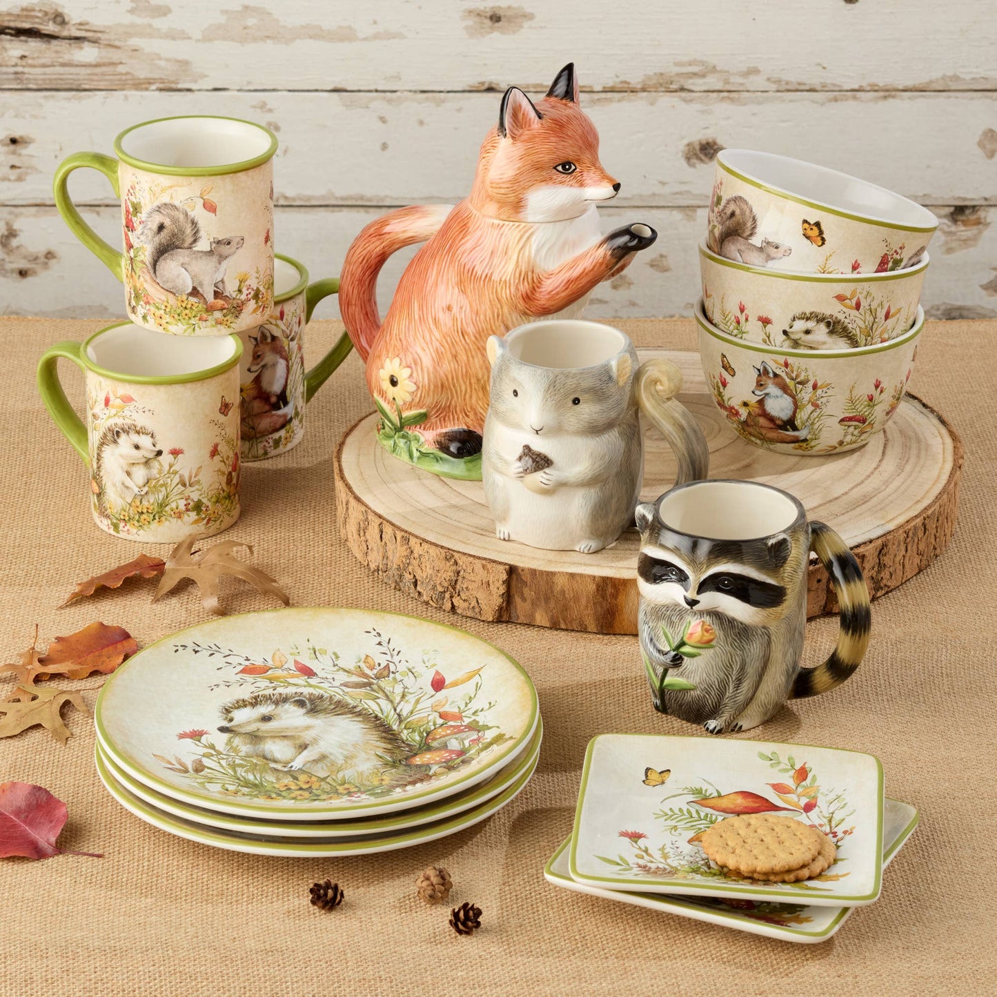 Woodland Critters Fall 3-D Mugs 16 oz.  Sell by unit