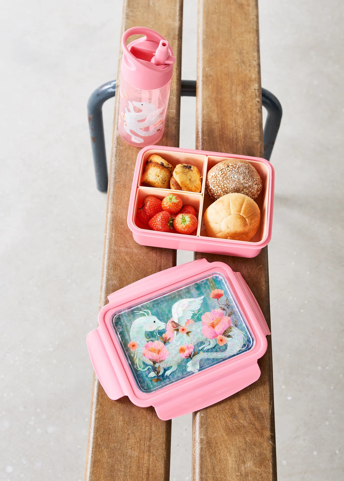 Lunchbox bento bunny "white stars"