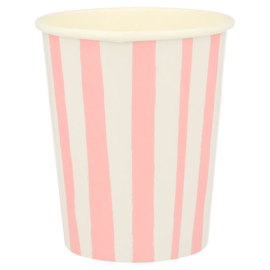 Pink Stripes Cups