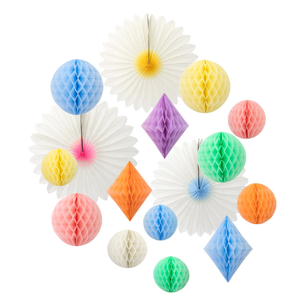 Pastel honeycomb decoration kit