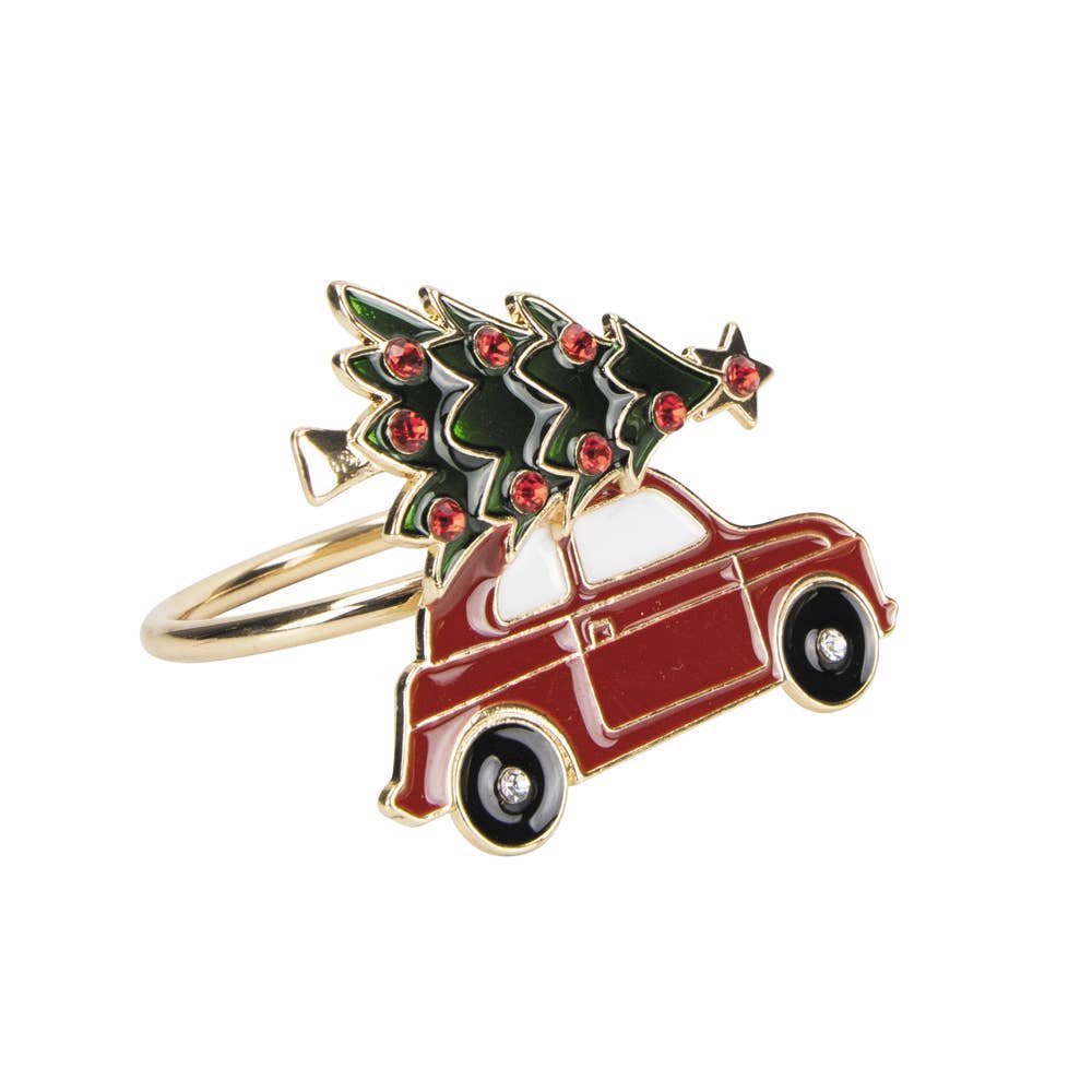 CHRISTMAS CAR NAPKIN RING