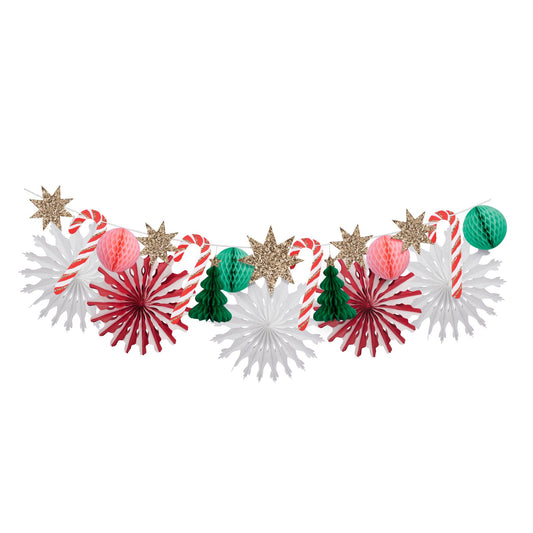 Christmas honeycomb garland