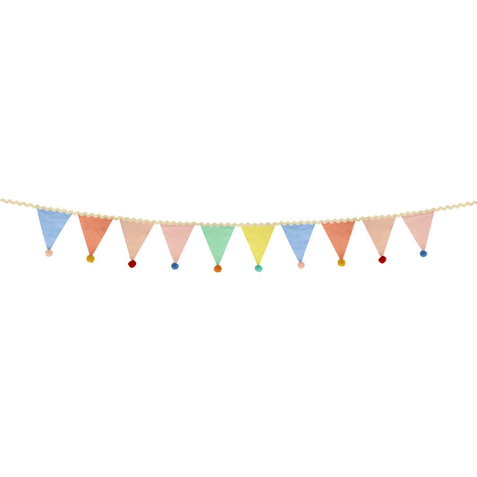 Pastel Pom Pom Flag Garland