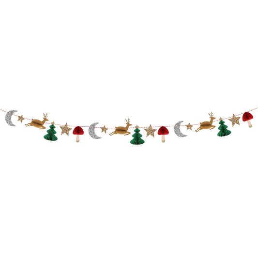 Honeycomb festive icon garland