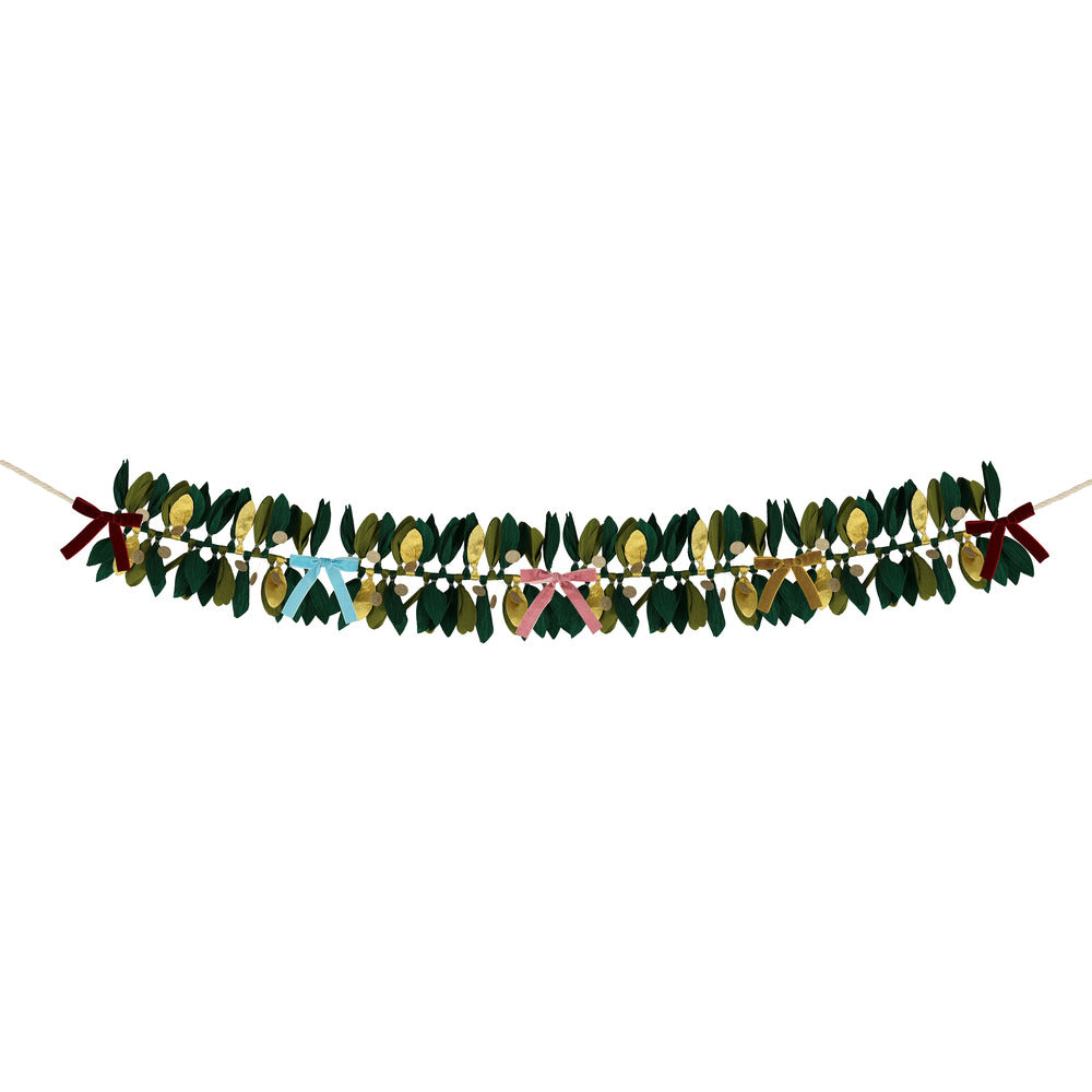 Paper festive foliage garland