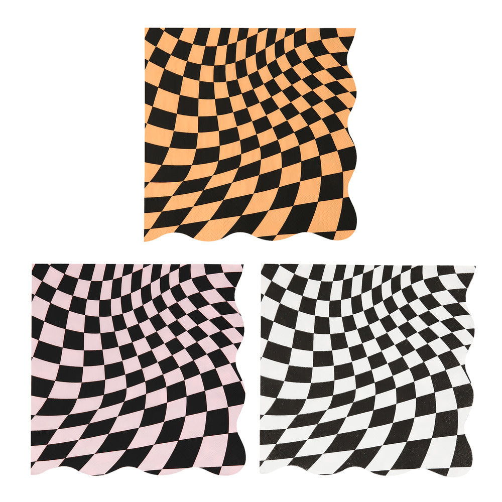 Halloween checker napkins L