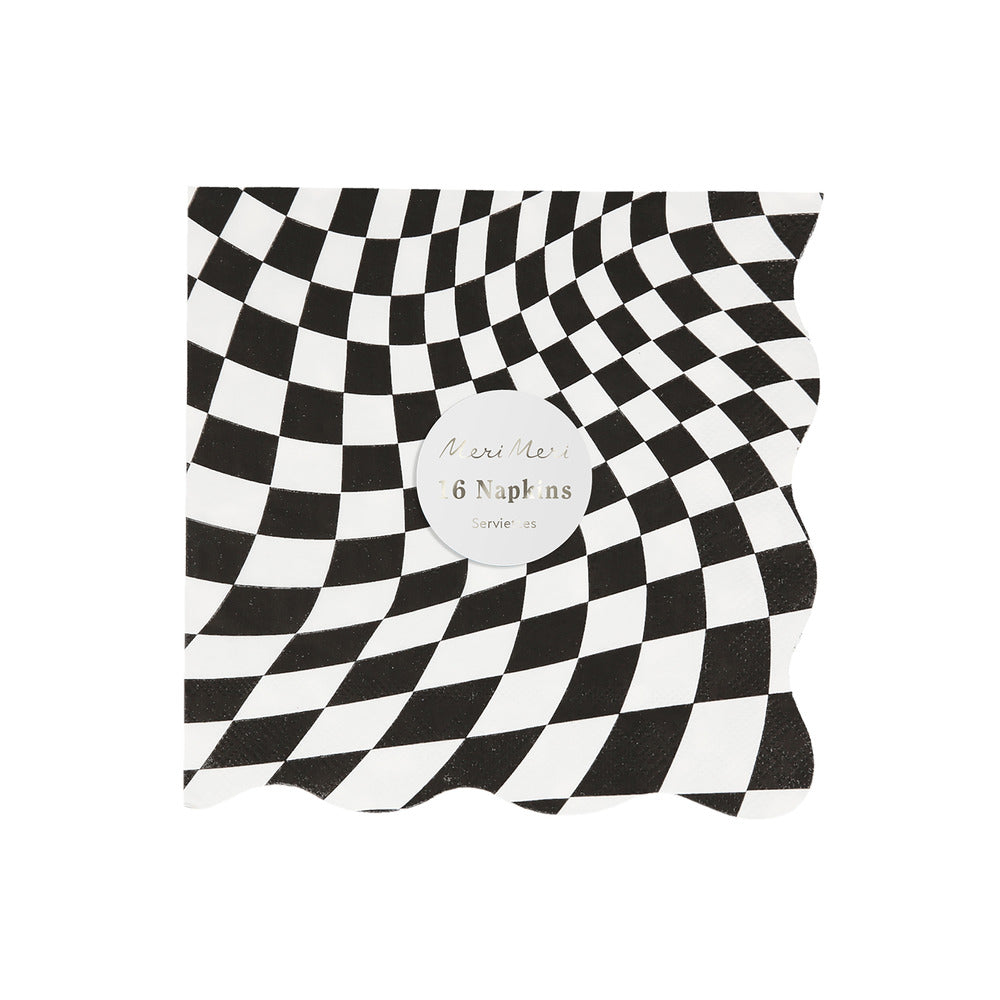 Halloween checker napkins L