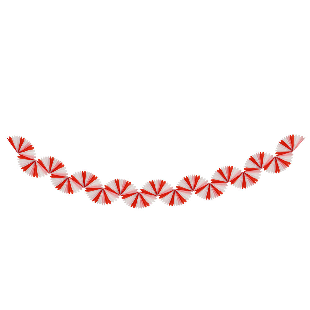 Candy cane honeycomb garland