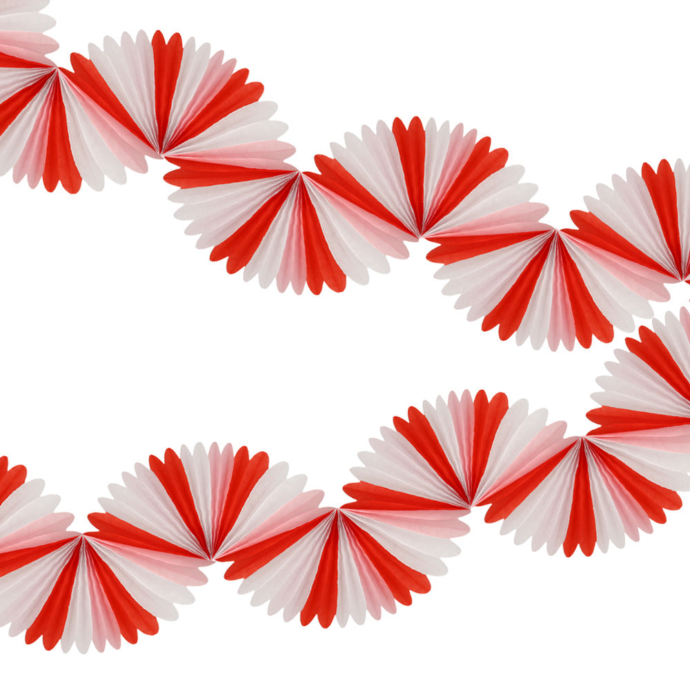 Candy cane honeycomb garland