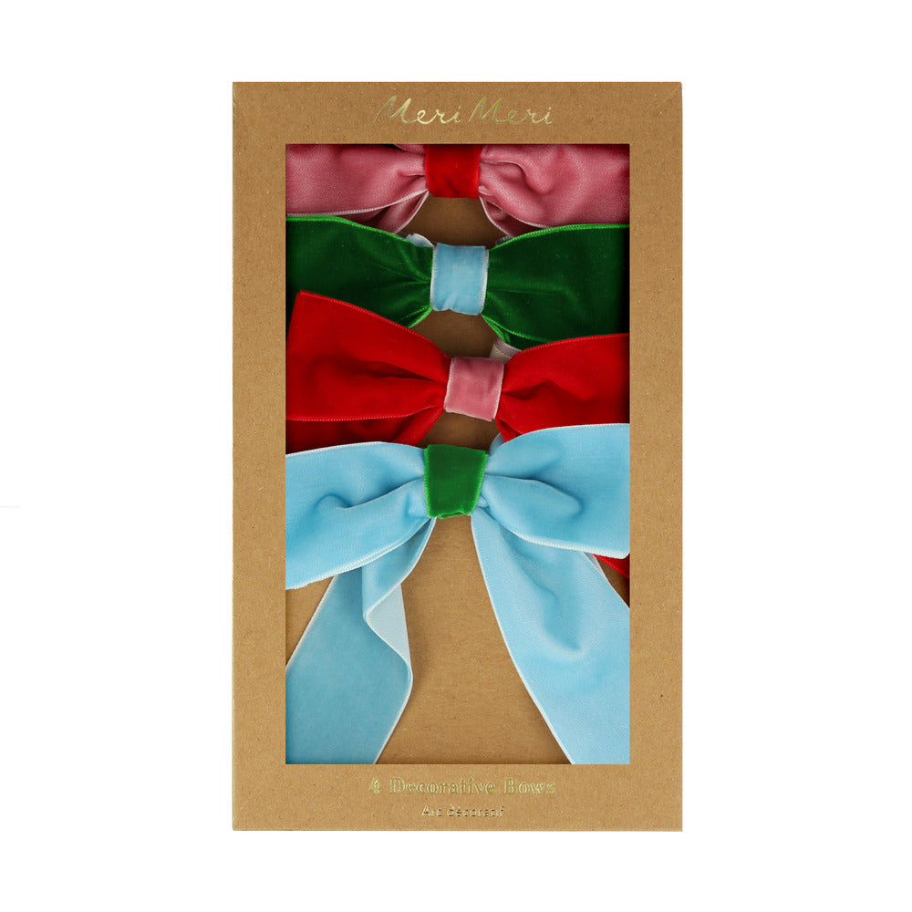 Decorative velvet bows