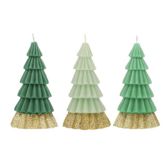 Green tree candles