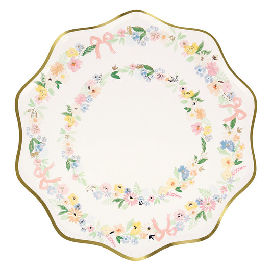 Elegant floral dinner plates