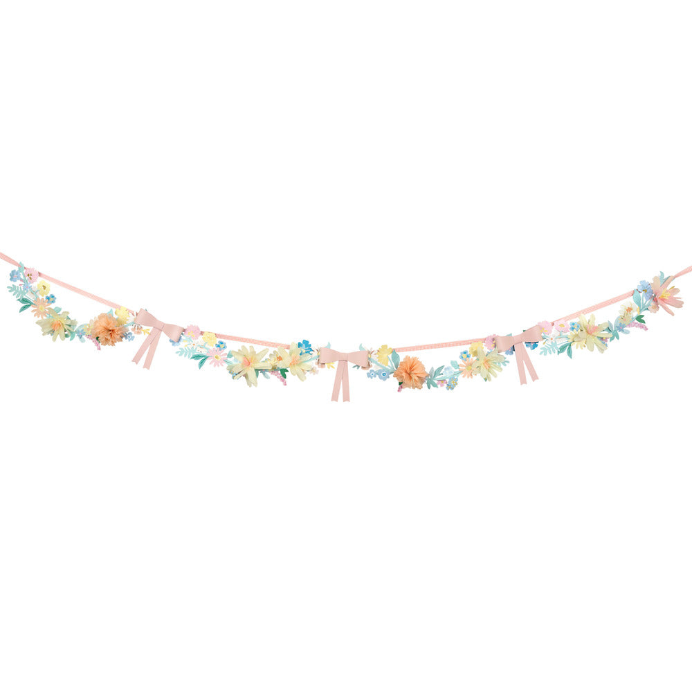 Flower & bow garland