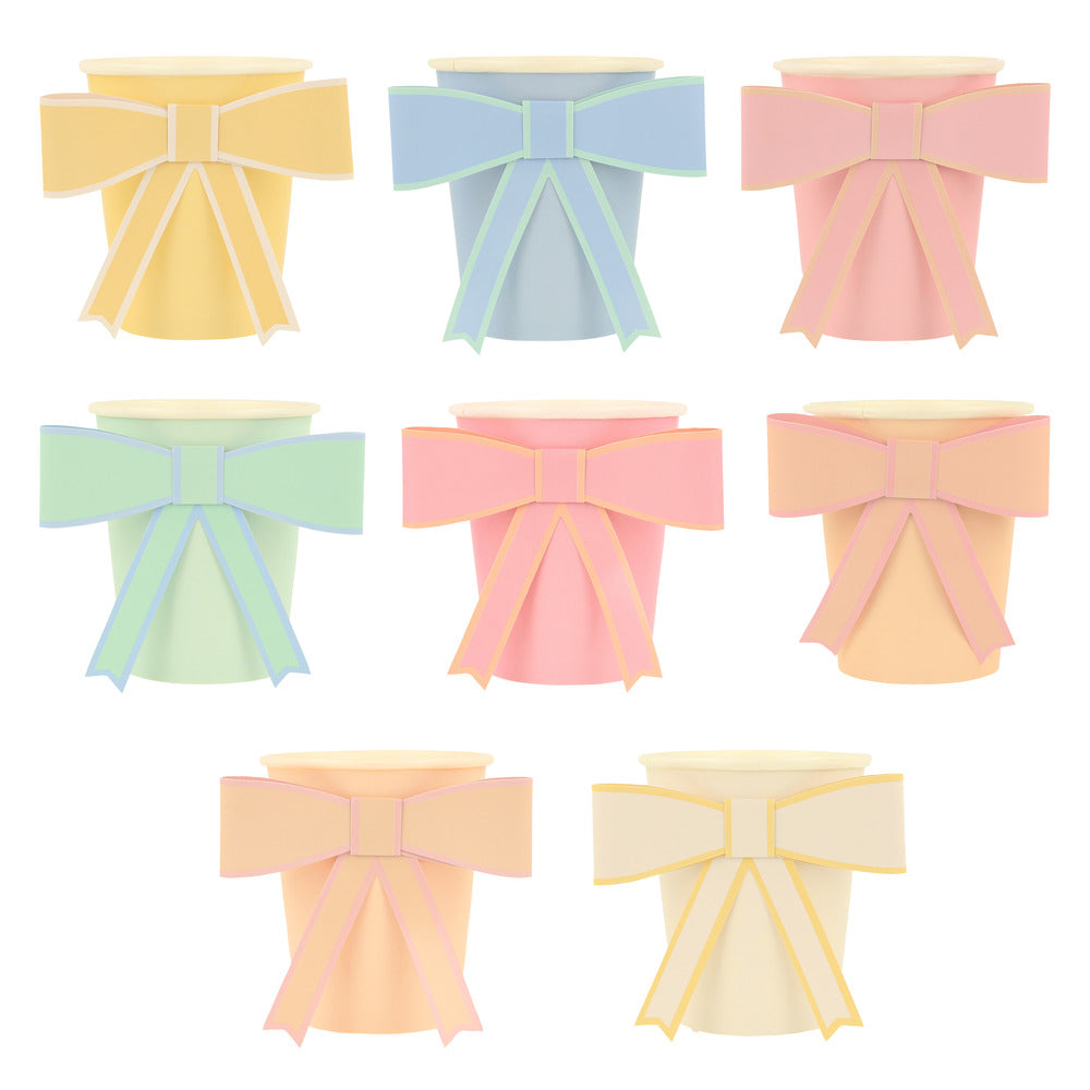 Pastel bow cups