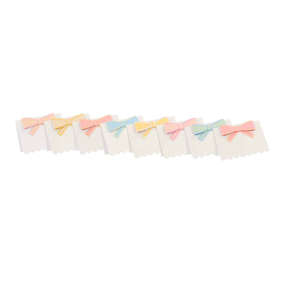 Pastel bow place cards