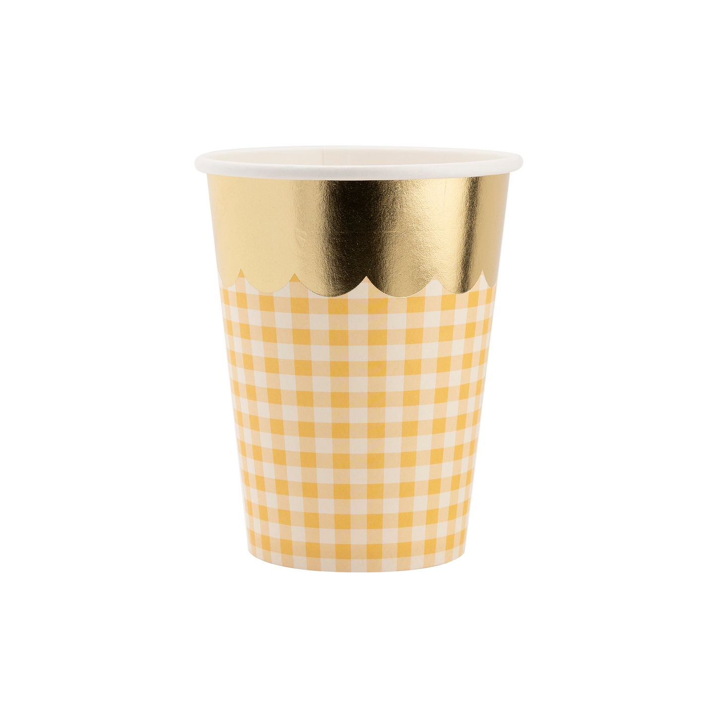 My Mind’s Eye - SPR1010 - Gingham Cups with Gold Scallop