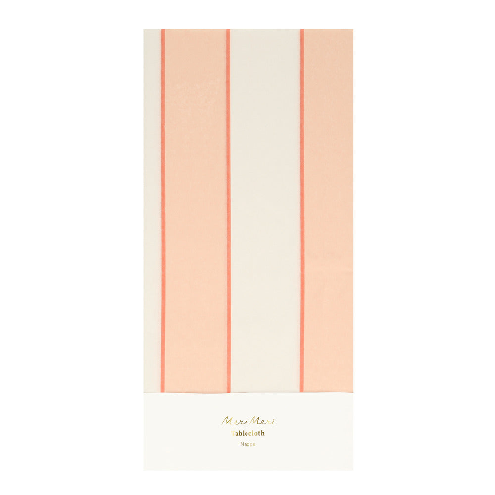 Peach Stripe Tablecloth