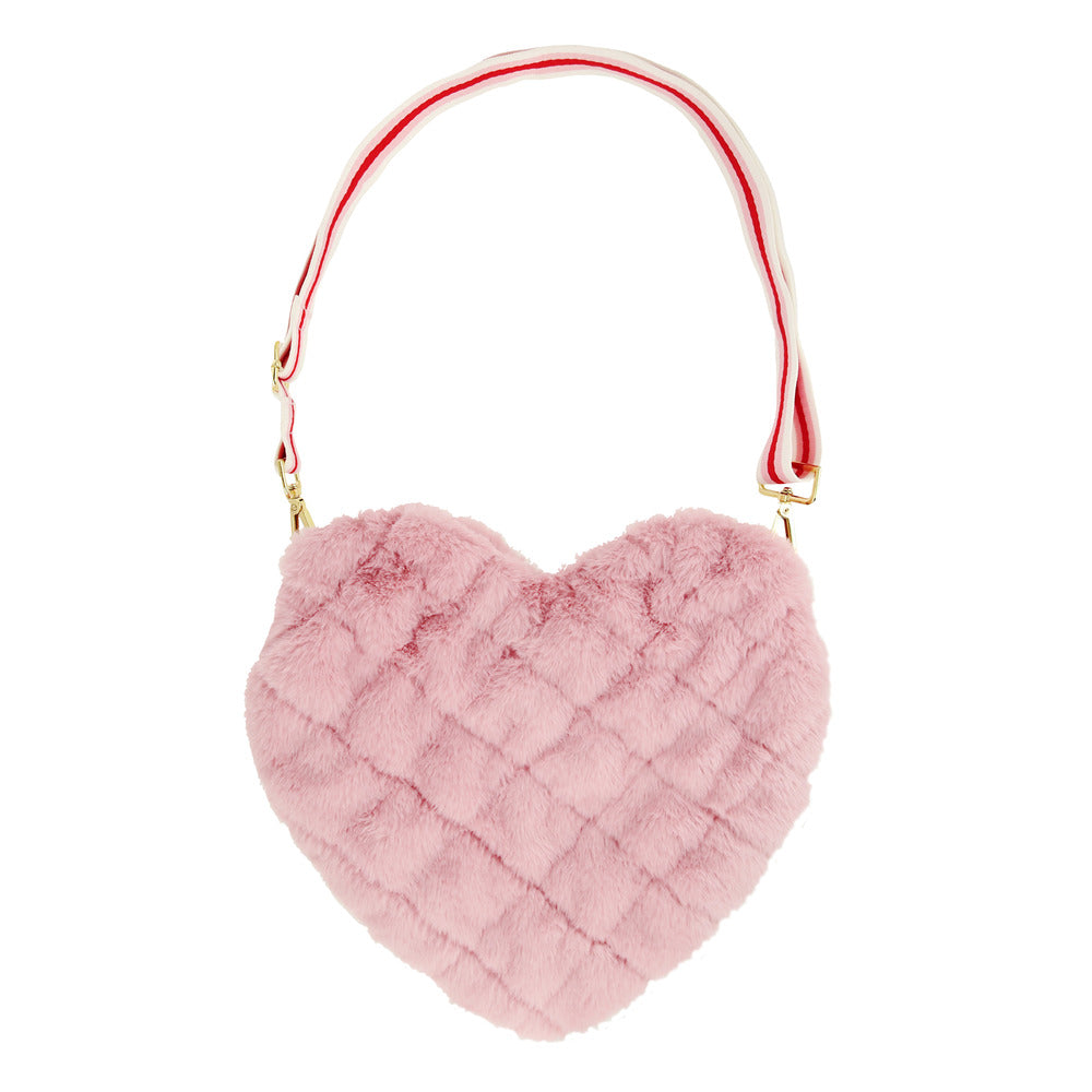 Plush heart bag