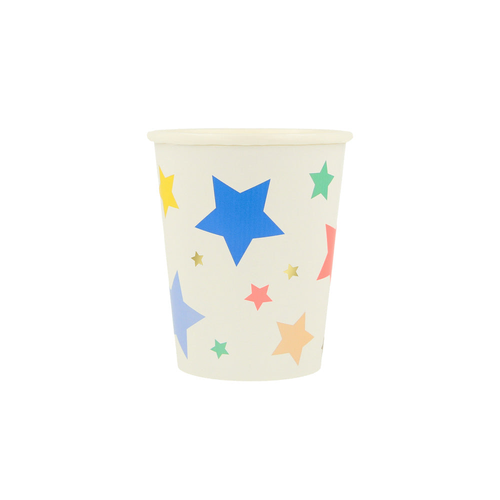 Happy Birthday Stars Cups (x 8)