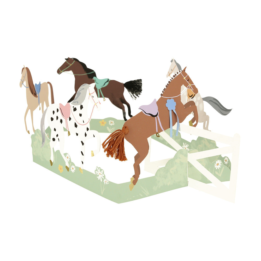 Concertina horse card