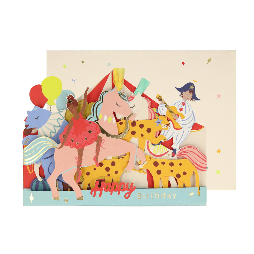 Circus concertina card