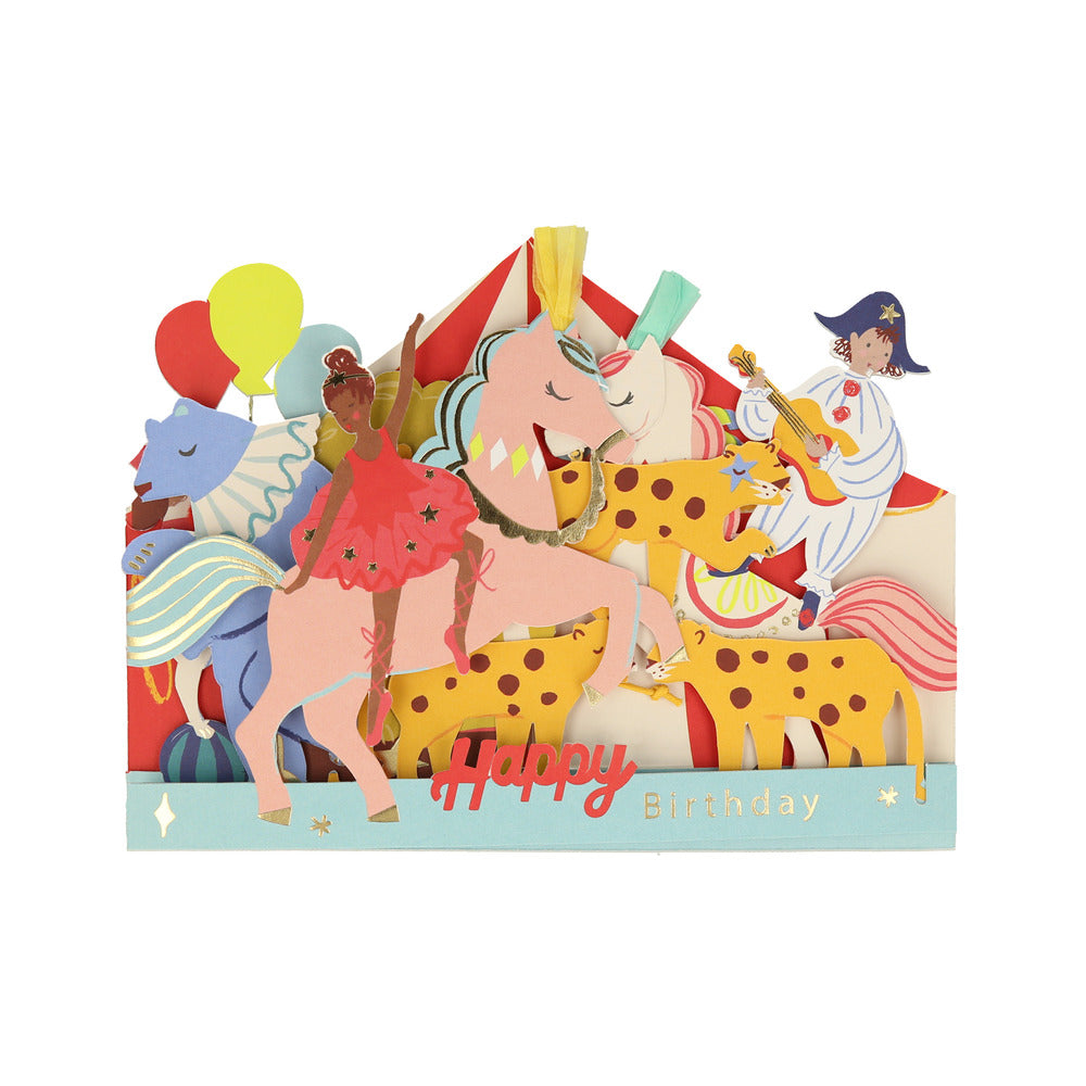 Circus concertina card