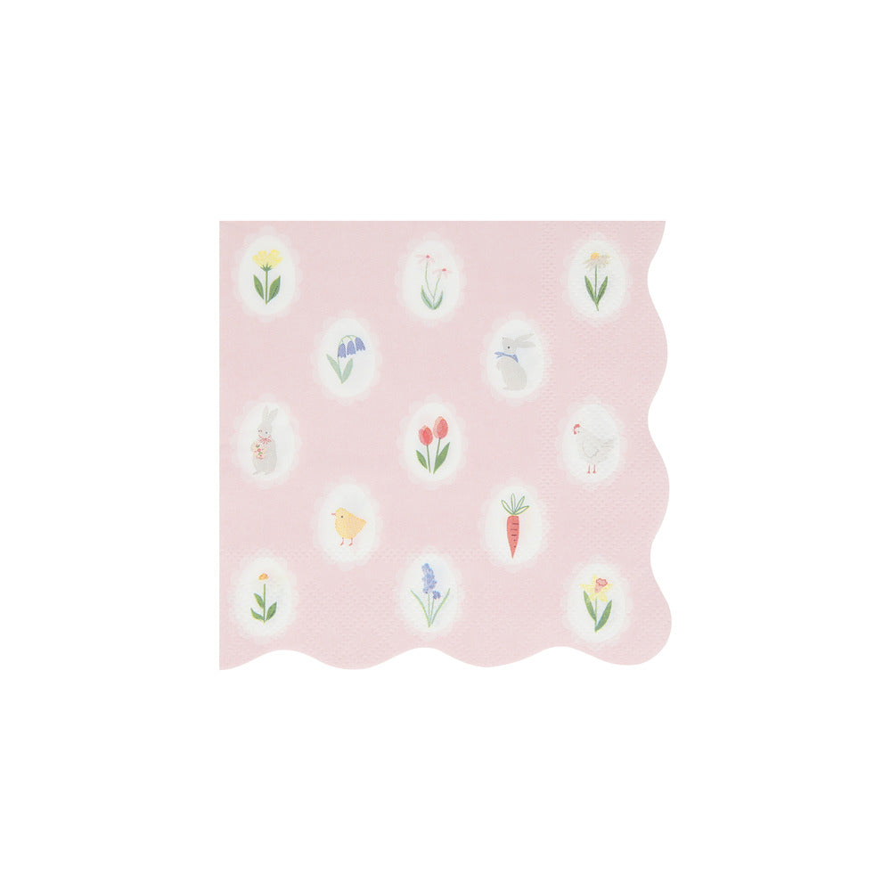 Easter cameo napkins S