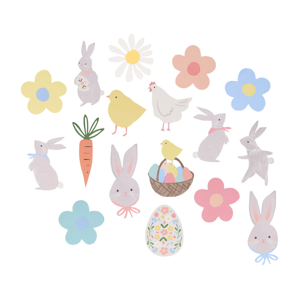 Easter themed shaped stickers