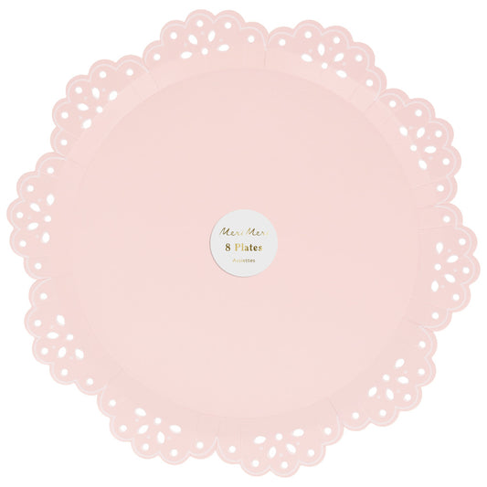 Broderie Anglaise lace multi dinner plates