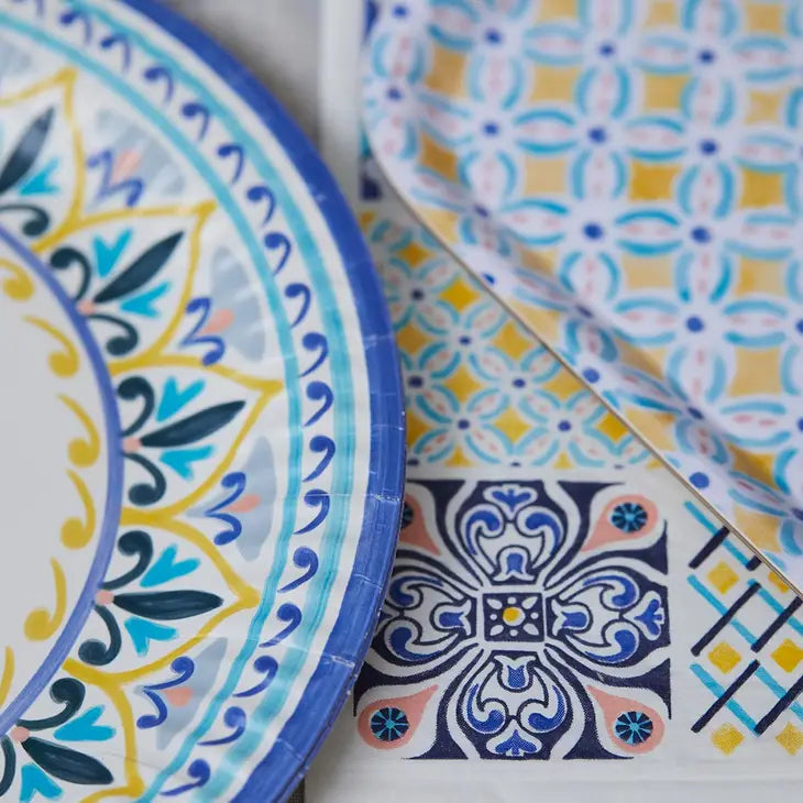 Souk Blue Paper Plates - 12 Pack