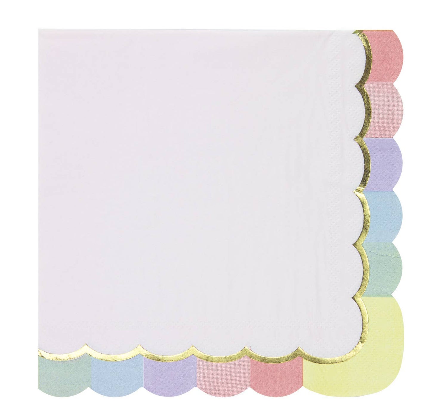 SCALLOPED NAPKINS 33X33CM PASTEL PINK X 16