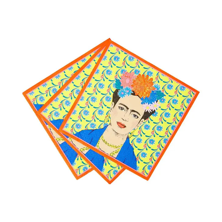 Boho Frida Kahlo Napkins, Summer Party - 20 Pack