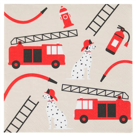 20 Napkins - Fire Truck