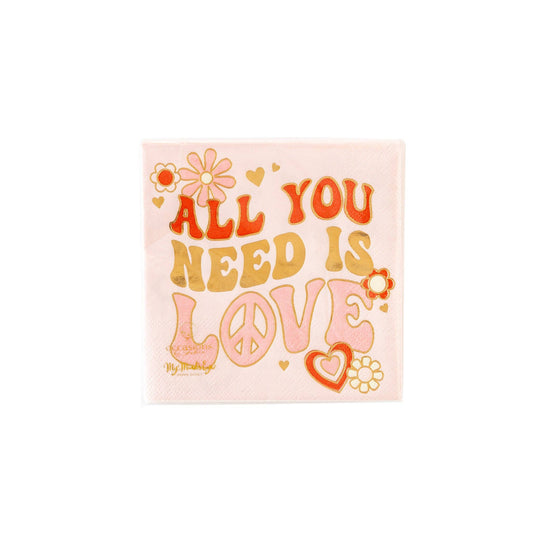 My Mind’s Eye - LUV1039 - Occasions by Shakira - All you Need is Love Napkin