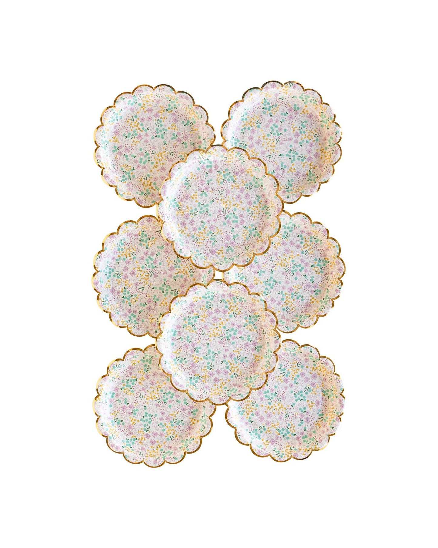 My Mind’s Eye - PGB943 - Ditsy Floral Round Scallop 7" Plate