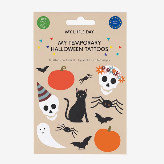 Set of 8 Halloween Party Tattoos